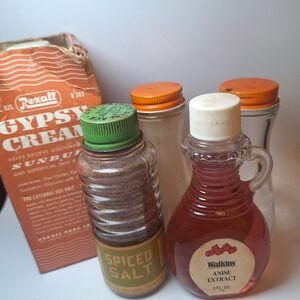 Vintage Watkins Anise Extract Glass Bottle Collectible Kitchen Spice Decor Only